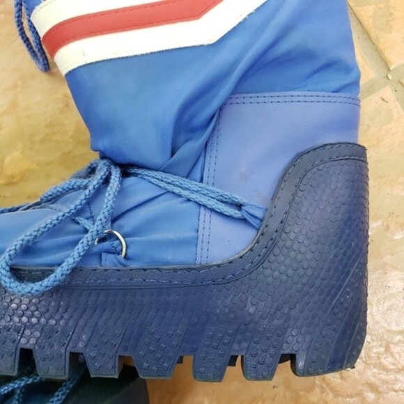 Vintage Men\'s Lascoste Blue Stripe Original 1960\'s Moon landing Boot Size 8-10 main image 5